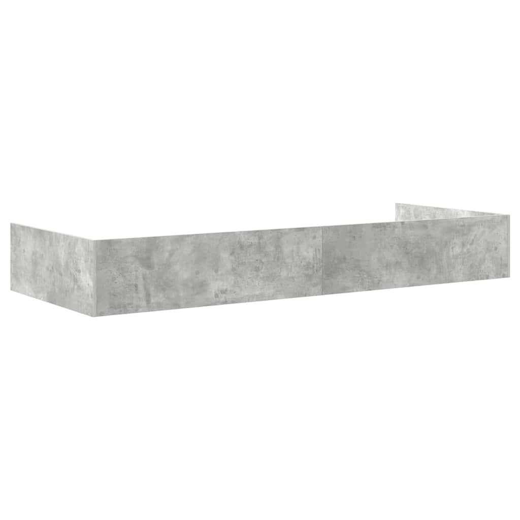 vidaXL Bed Frame Concrete Grey 98.5 x 200 cm Engineered Wood
