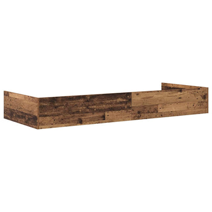 vidaXL Bed Frame with Headboard Old Wood 98.5 x 200 cm Engineered Wood