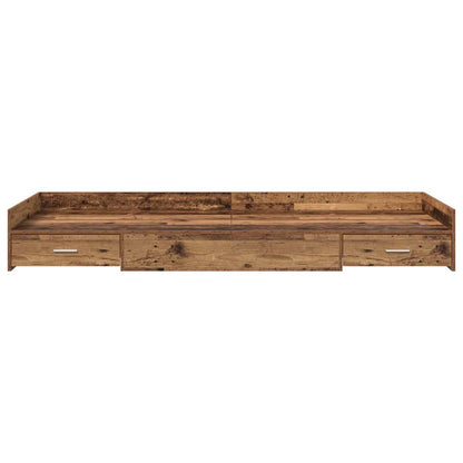 vidaXL Bed Frame with Headboard Old Wood 98.5 x 200 cm Engineered Wood