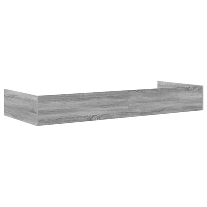 vidaXL Bed Frame with Drawer Grey Sonoma 90 x 200 cm Engineered Wood