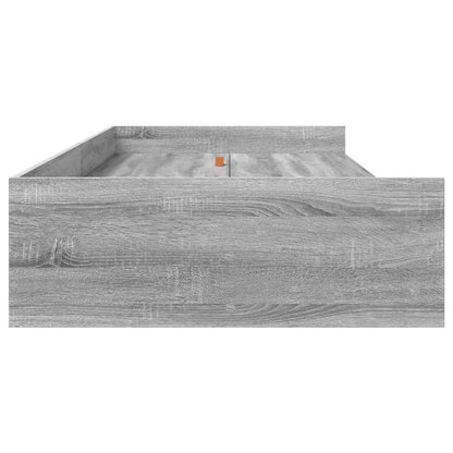 vidaXL Bed Frame with Drawer Grey Sonoma 90 x 200 cm Engineered Wood