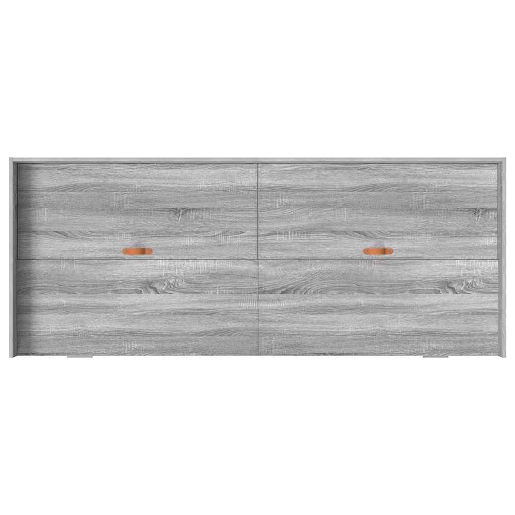vidaXL Bed Frame with Drawer Grey Sonoma 90 x 200 cm Engineered Wood