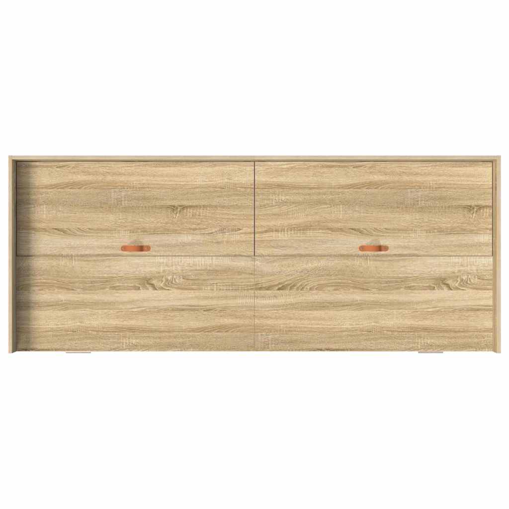 vidaXL Bed Frame with Headboard Sonoma Oak 80 x 200 cm Engineered Wood