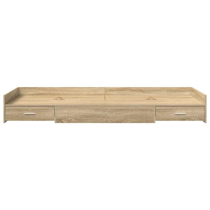 vidaXL Bed Frame with Headboard Sonoma Oak 90 x 190 cm Engineered Wood