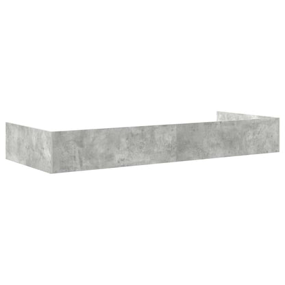 vidaXL Bed Frame with Drawer Concrete Grey 90 x 190 cm Engineered Wood