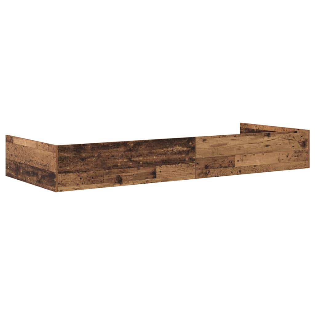 vidaXL Bed Frame with Headboard Old Wood 90 x 190 cm Engineered Wood