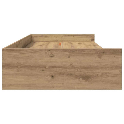vidaXL Bed Frame with Drawer Artisan Oak 90 x 190 cm Engineered Wood