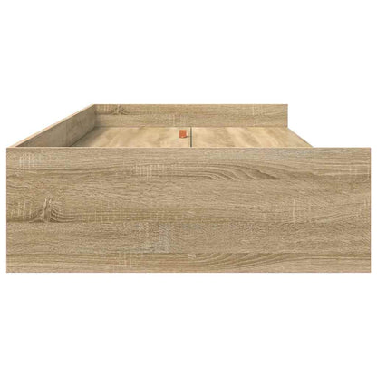 vidaXL Bed Frame with Headboard Sonoma Oak 75 x 190 cm Engineered Wood