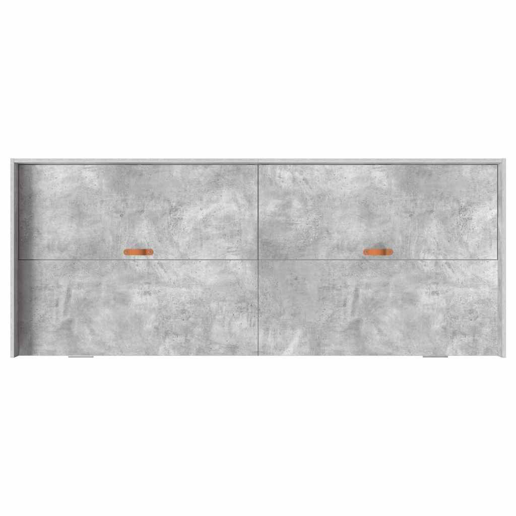 vidaXL Bed Frame with Drawer Concrete Grey 75 x 190 cm Engineered Wood