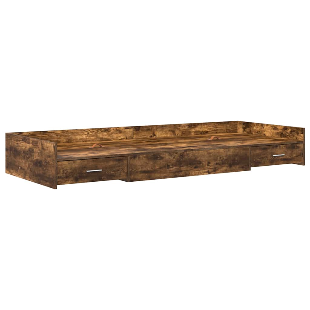 vidaXL Bed Frame with Headboard Old Wood 75 x 190 cm Engineered Wood