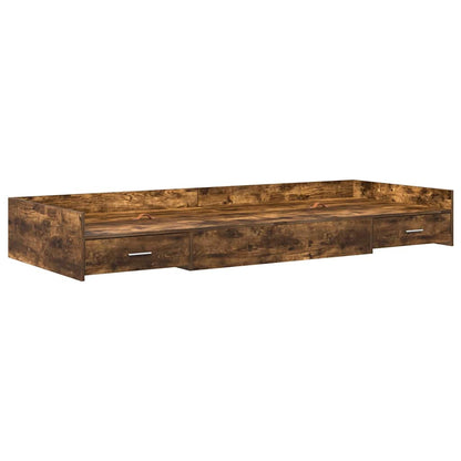 vidaXL Bed Frame with Headboard Old Wood 75 x 190 cm Engineered Wood