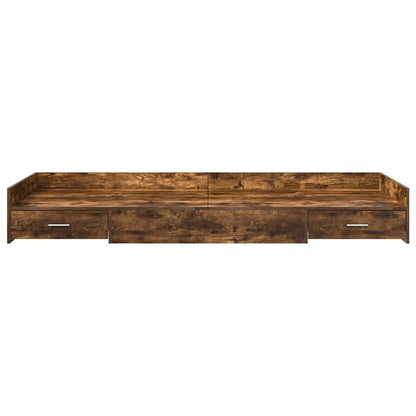 vidaXL Bed Frame with Headboard Old Wood 75 x 190 cm Engineered Wood