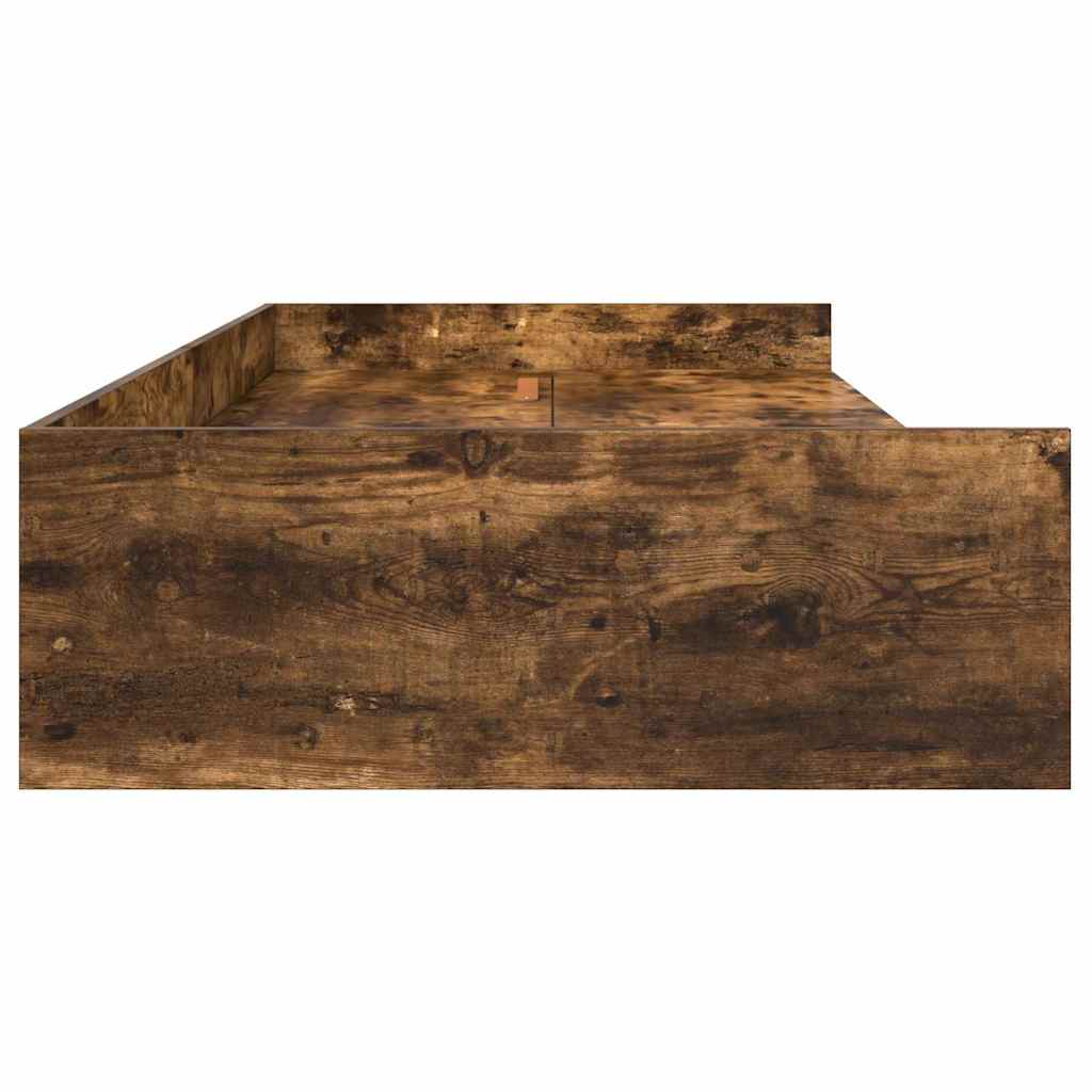 vidaXL Bed Frame with Headboard Old Wood 75 x 190 cm Engineered Wood