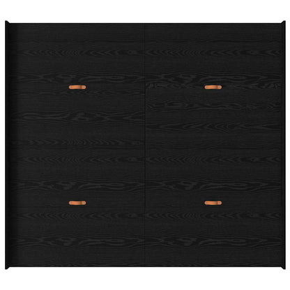 vidaXL Storage Bed Frame Black Oak 200 x 200 cm Engineered Wood