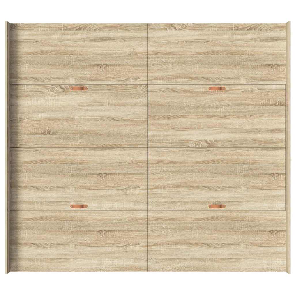 vidaXL Storage Bed Frame Sonoma Oak 200 x 200 cm Engineered Wood