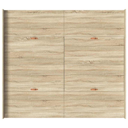 vidaXL Storage Bed Frame Sonoma Oak 200 x 200 cm Engineered Wood
