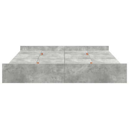 vidaXL Storage Bed Frame Concrete Grey 200 x 200 cm Engineered Wood