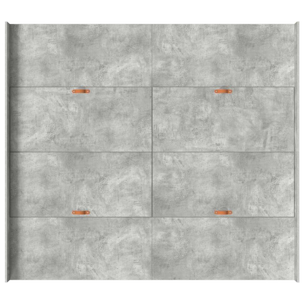 vidaXL Storage Bed Frame Concrete Grey 200 x 200 cm Engineered Wood