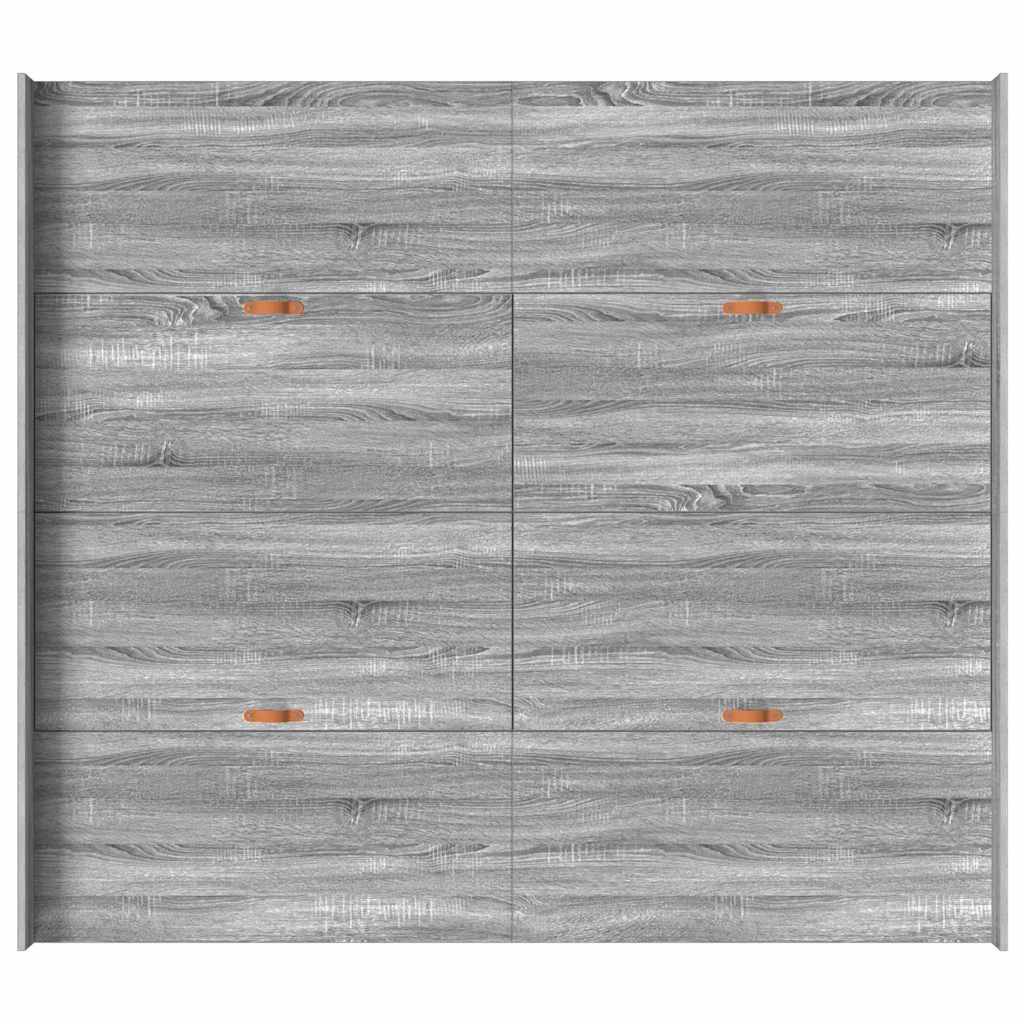 vidaXL Storage Bed Frame Grey Sonoma 200 x 200 cm Engineered Wood