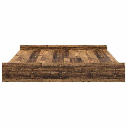 vidaXL Storage Bed Frame Old Wood 200 x 200 cm Engineered Wood