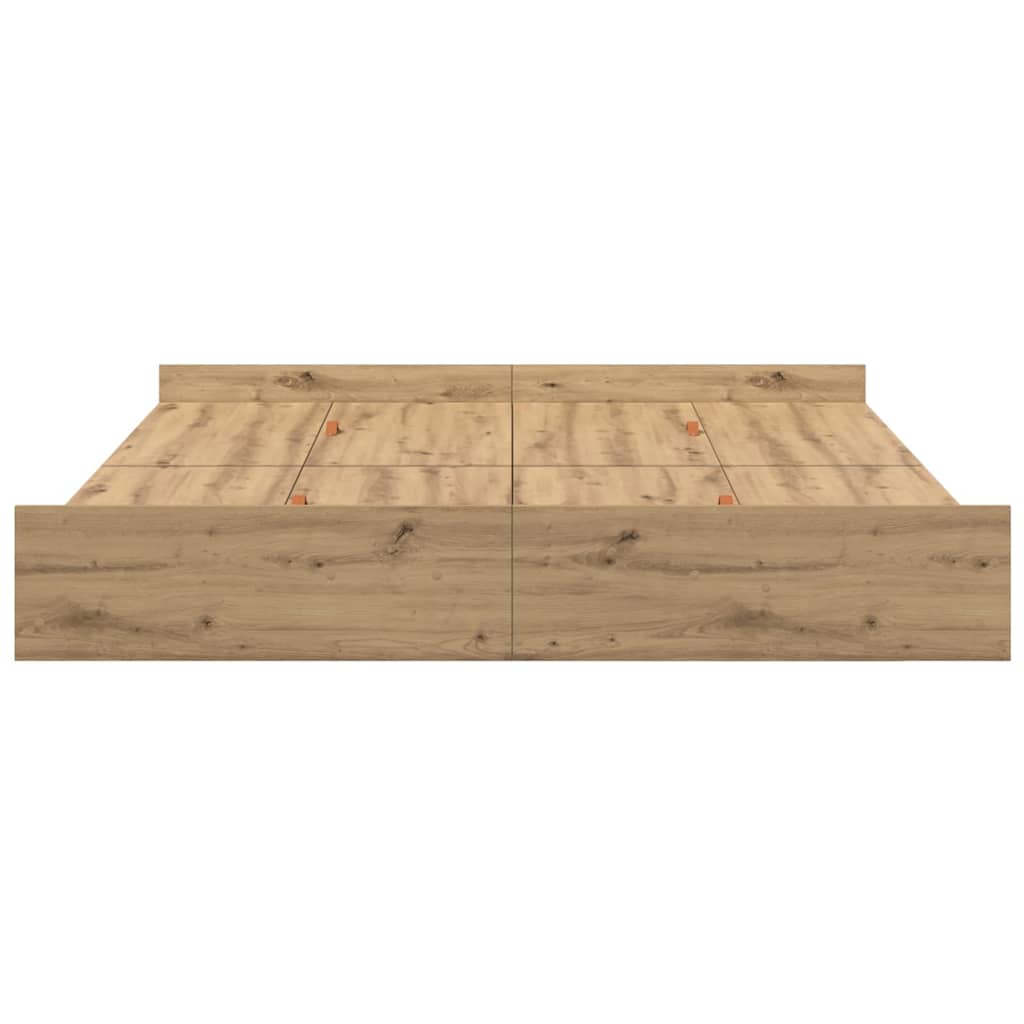vidaXL Storage Bed Frame Artisan Oak 200 x 200 cm Engineered Wood