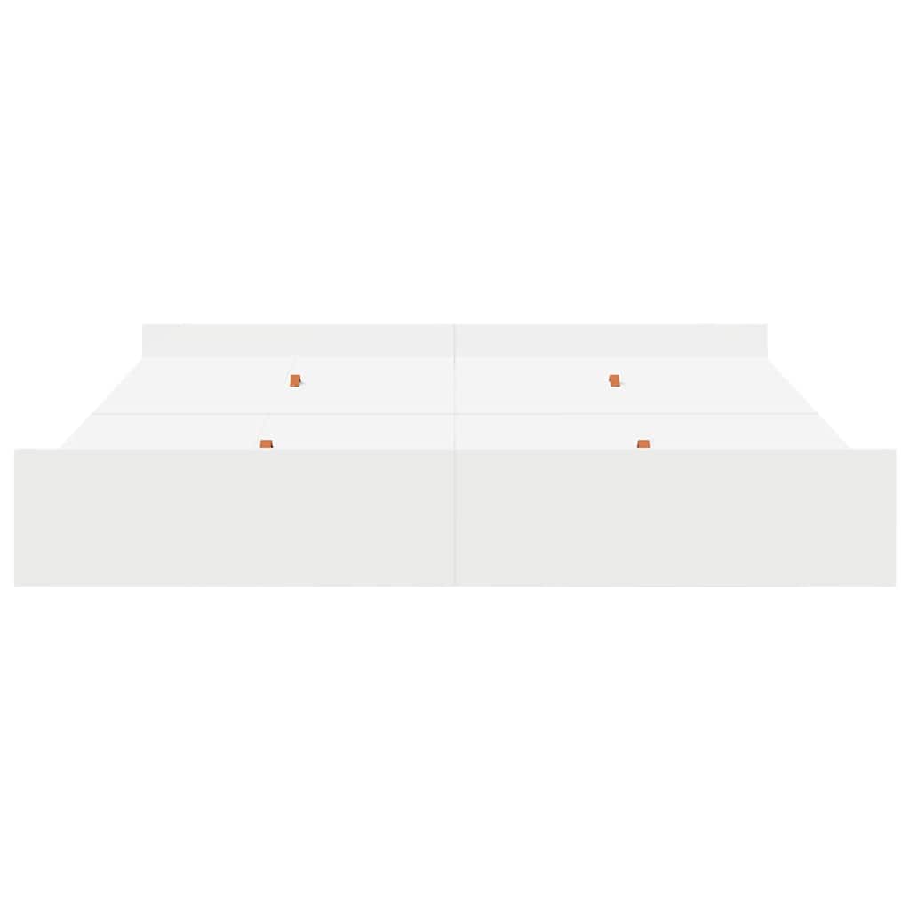 vidaXL Storage Bed Frame White 180 x 200 cm Engineered Wood