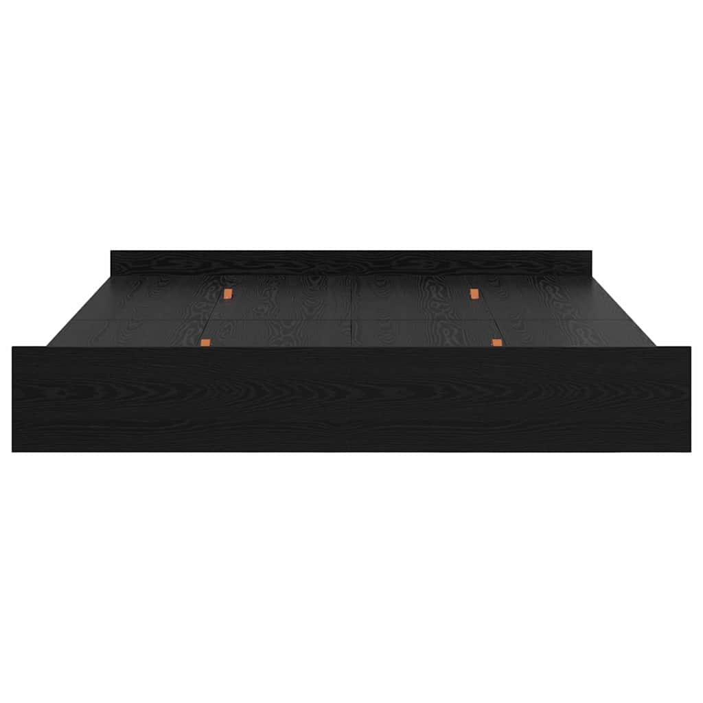 vidaXL Storage Bed Frame Black Oak 180 x 200 cm Engineered Wood