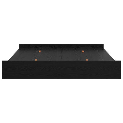 vidaXL Storage Bed Frame Black Oak 180 x 200 cm Engineered Wood