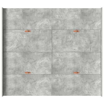 vidaXL Storage Bed Frame Concrete Grey 180 x 200 cm Engineered Wood