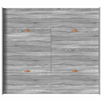 vidaXL Storage Bed Frame Grey Sonoma 180 x 200 cm Engineered Wood