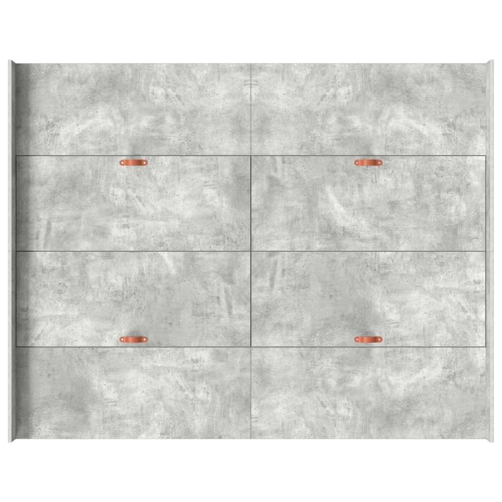 vidaXL Storage Bed Frame Concrete Grey 160 x 200 cm Engineered Wood