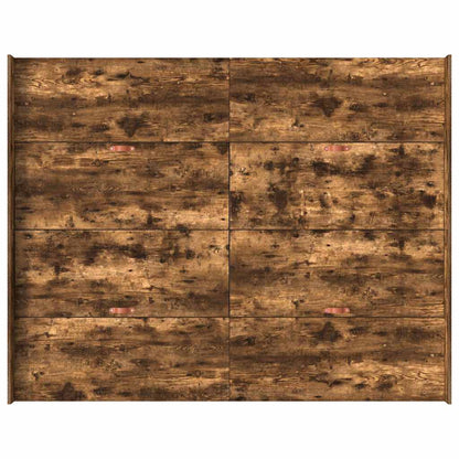 vidaXL Storage Bed Frame Smoked Oak 160 x 200 cm Engineered Wood
