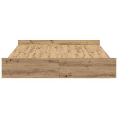 vidaXL Storage Bed Frame Artisan Oak 160 x 200 cm Engineered Wood