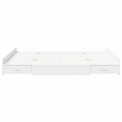 vidaXL Storage Bed Frame White 150 x 200 cm Engineered Wood