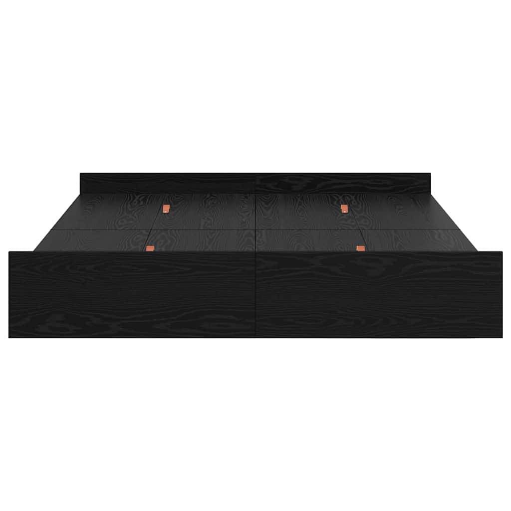vidaXL Storage Bed Frame Black Oak 150 x 200 cm Engineered Wood