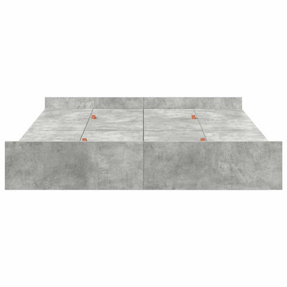 vidaXL Storage Bed Frame Concrete Grey 150 x 200 cm Engineered Wood