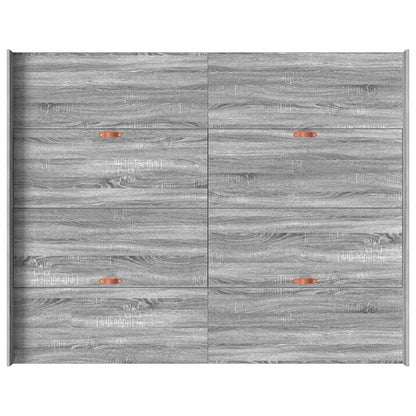 vidaXL Storage Bed Frame Grey Sonoma 150 x 200 cm Engineered Wood