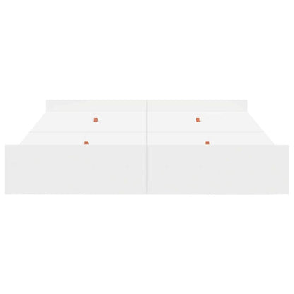 vidaXL Storage Bed Frame White 140 x 200 cm Engineered Wood