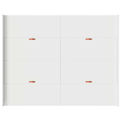 vidaXL Storage Bed Frame White 140 x 200 cm Engineered Wood