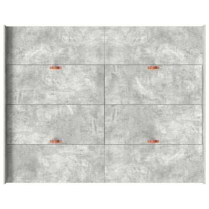 vidaXL Storage Bed Frame Concrete Grey 140 x 200 cm Engineered Wood