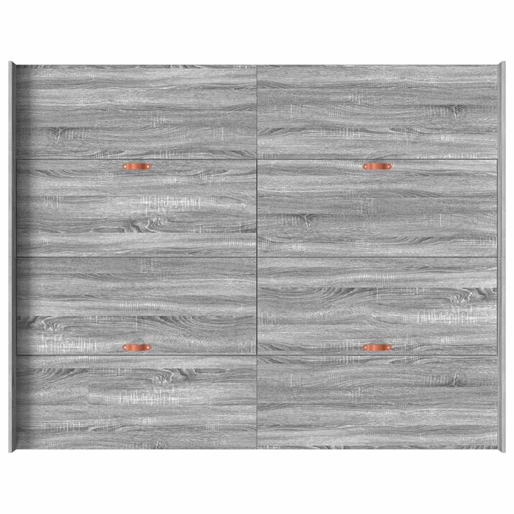 vidaXL Storage Bed Frame Grey Sonoma 140 x 200 cm Engineered Wood