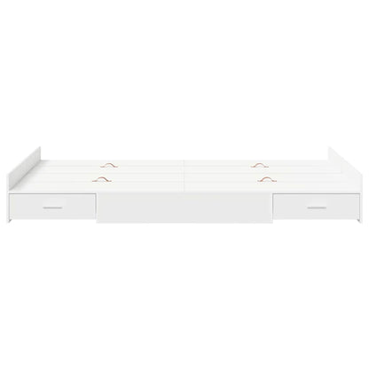 vidaXL Storage Bed Frame White 120 x 200 cm Engineered Wood