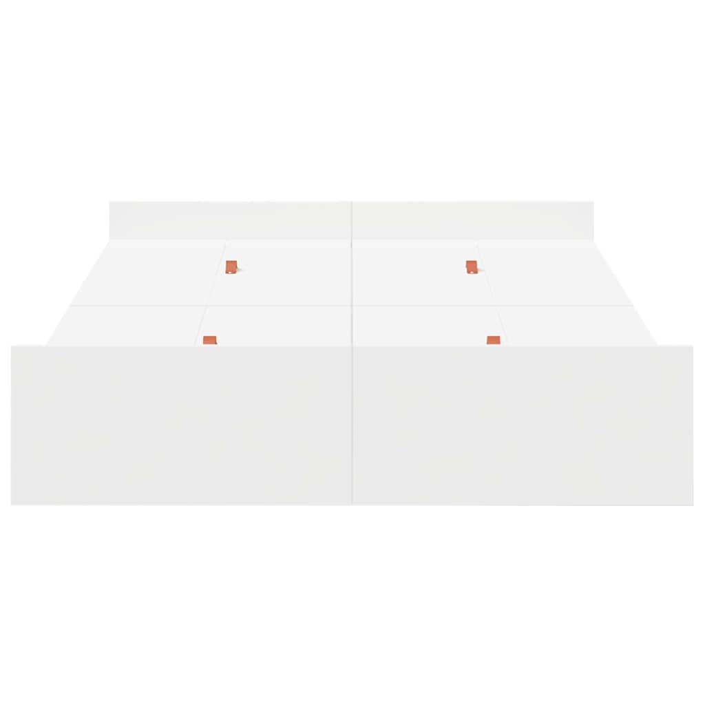 vidaXL Storage Bed Frame White 120 x 200 cm Engineered Wood