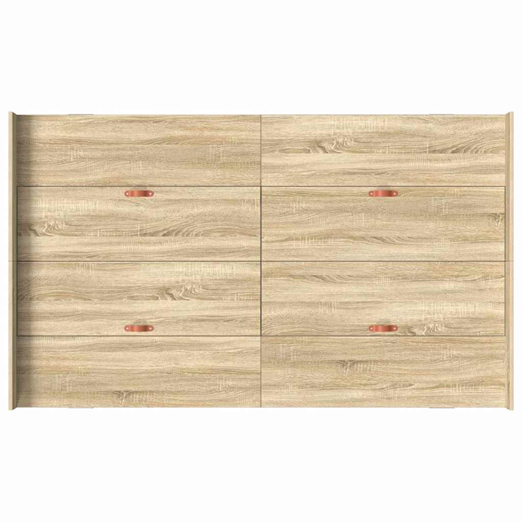 vidaXL Storage Bed Frame Sonoma Oak 120 x 200 cm Engineered Wood