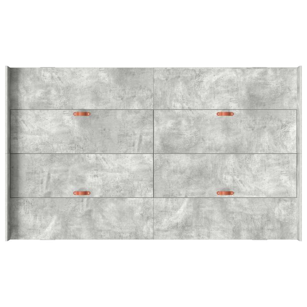 vidaXL Storage Bed Frame Concrete Grey 120 x 200 cm Engineered Wood