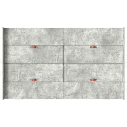 vidaXL Storage Bed Frame Concrete Grey 120 x 200 cm Engineered Wood