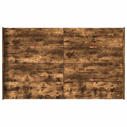 vidaXL Storage Bed Frame Smoked Oak 120 x 200 cm Engineered Wood