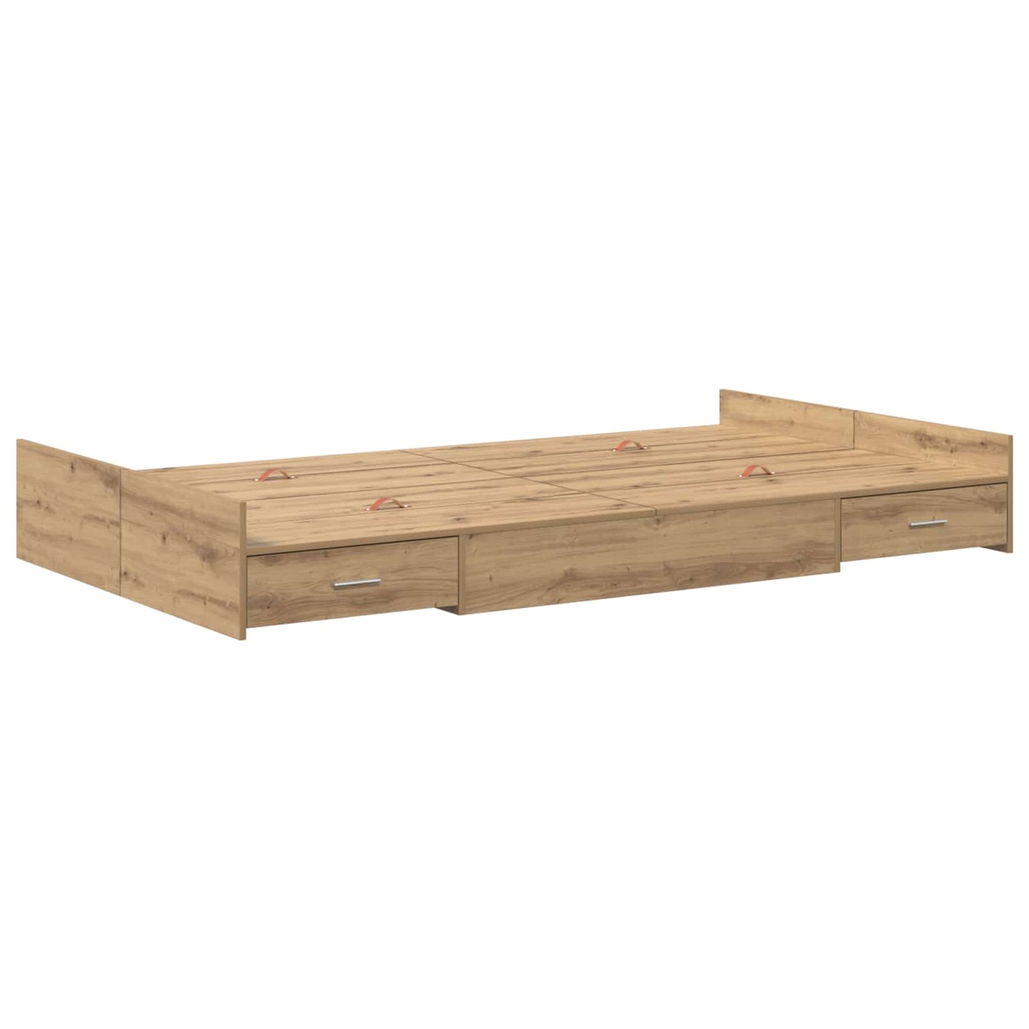 vidaXL Storage Bed Frame Artisan Oak 120 x 200 cm Engineered Wood