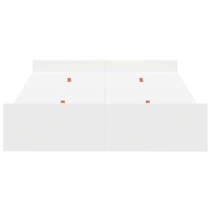 vidaXL Storage Bed Frame White 120 x 190 cm Engineered Wood
