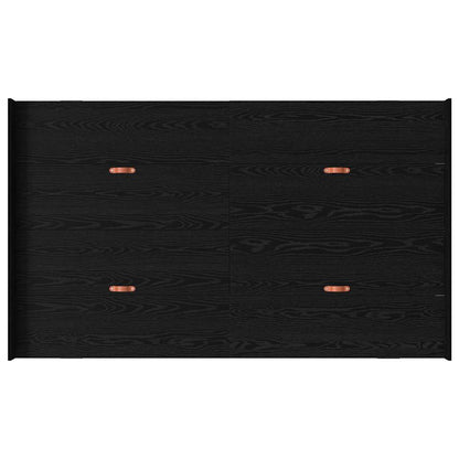 vidaXL Storage Bed Frame Black Oak 120 x 190 cm Engineered Wood